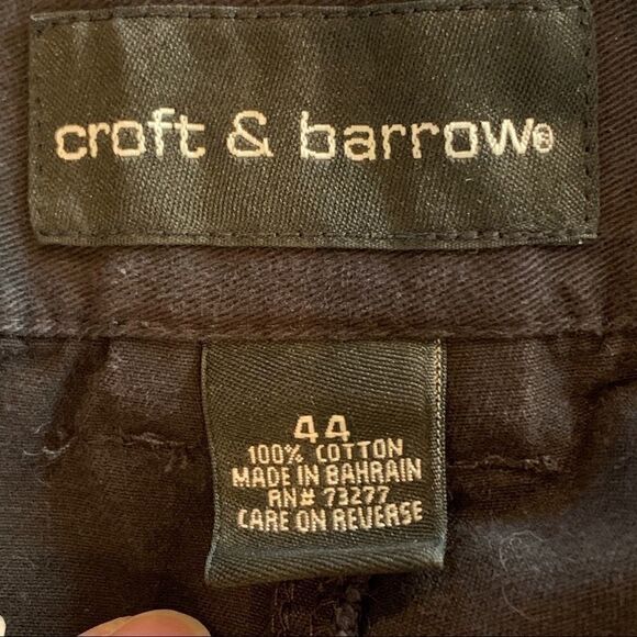 Croft & Barrow Men's black cargo hiking shorts with side elastic 44 - Picture 6 of 7